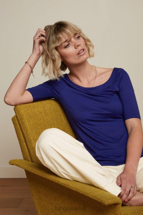 Apparel GB King Louie Women Sarah Top Ecovero light Deep Blue 2JFL6108