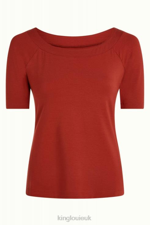 Apparel GB King Louie Women Sarah Top Ecovero light Sienna Red 2JFL6109