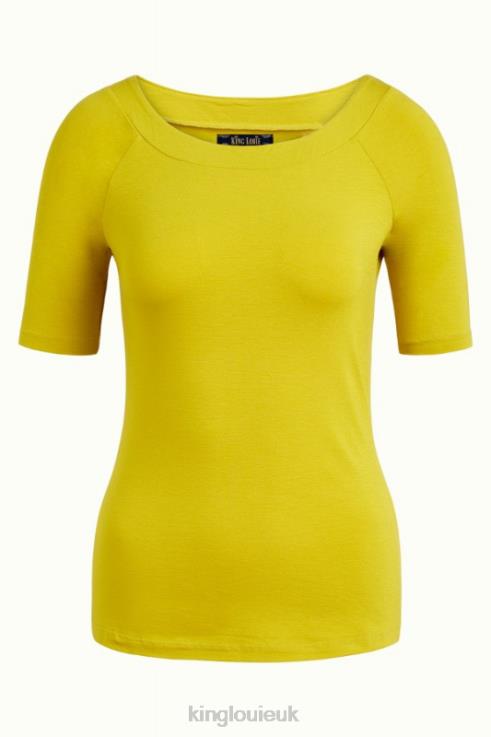 Apparel GB King Louie Women Sarah Top Ecovero light Spring Yellow 2JFL6106